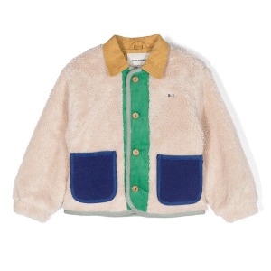 보보쇼즈 컬러 블록 양가죽 재킷 뽀글이 점퍼 223AC128 - 부루 구매대행