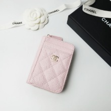 [당일 발송] 샤넬 신상 클래식 지퍼 카드지갑 핑크 선물 AP1650 - 부루 구매대행