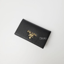 [당일 발송] 프라다 비텔로그레인 똑딱이 카드지갑 블랙 선물 1MC122 - 부루 구매대행